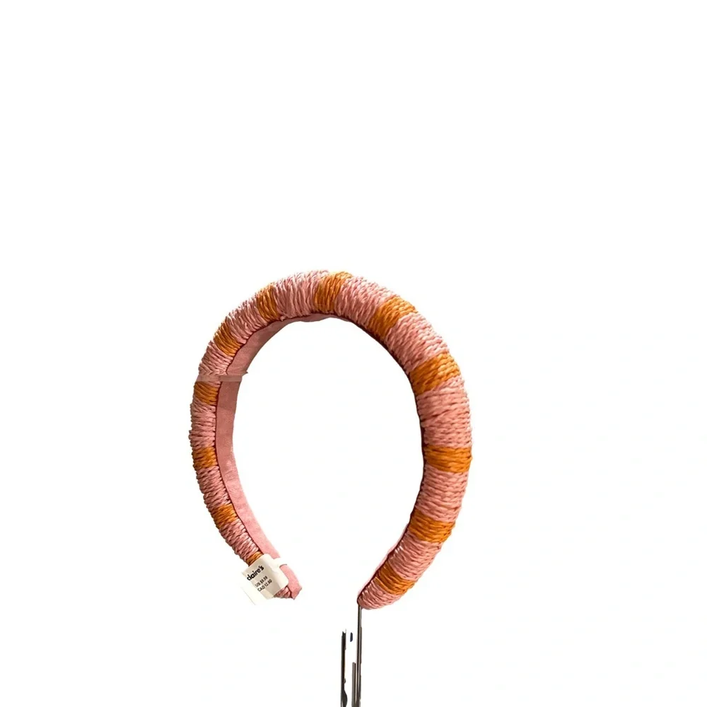 Pink and Orange Headband with Hair Ties